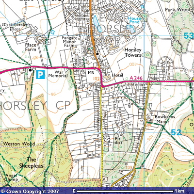 Map of East Horsley